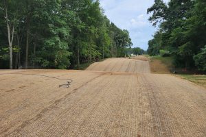 Site restoration project completed by TAW Landscape. Minimal contact installation.