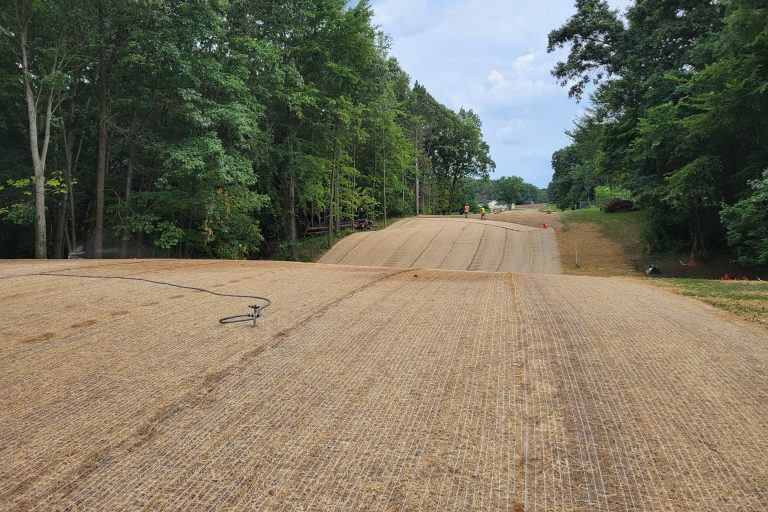 Site restoration project completed by TAW Landscape. Minimal contact installation.